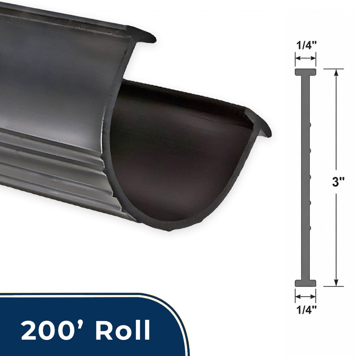 Overhead door astragal, 200' roll